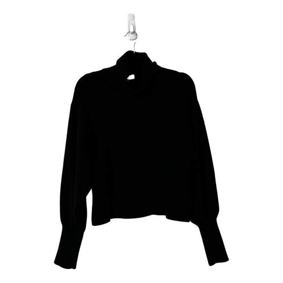 MARISSA WEBB High Low Knit Turtleneck Sweater Black Sz M - Picture 2 of 7